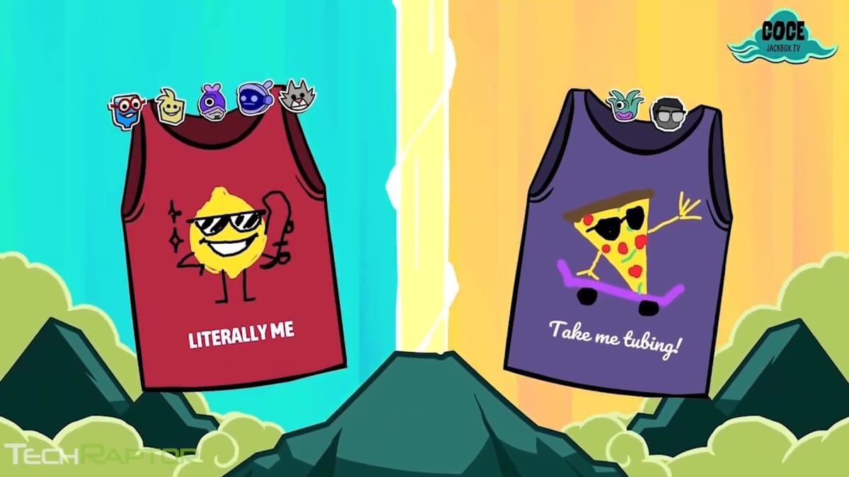 Players compete with the best T-shirt designs in Tee K.O. 2 in Jackbox Party Pack 10