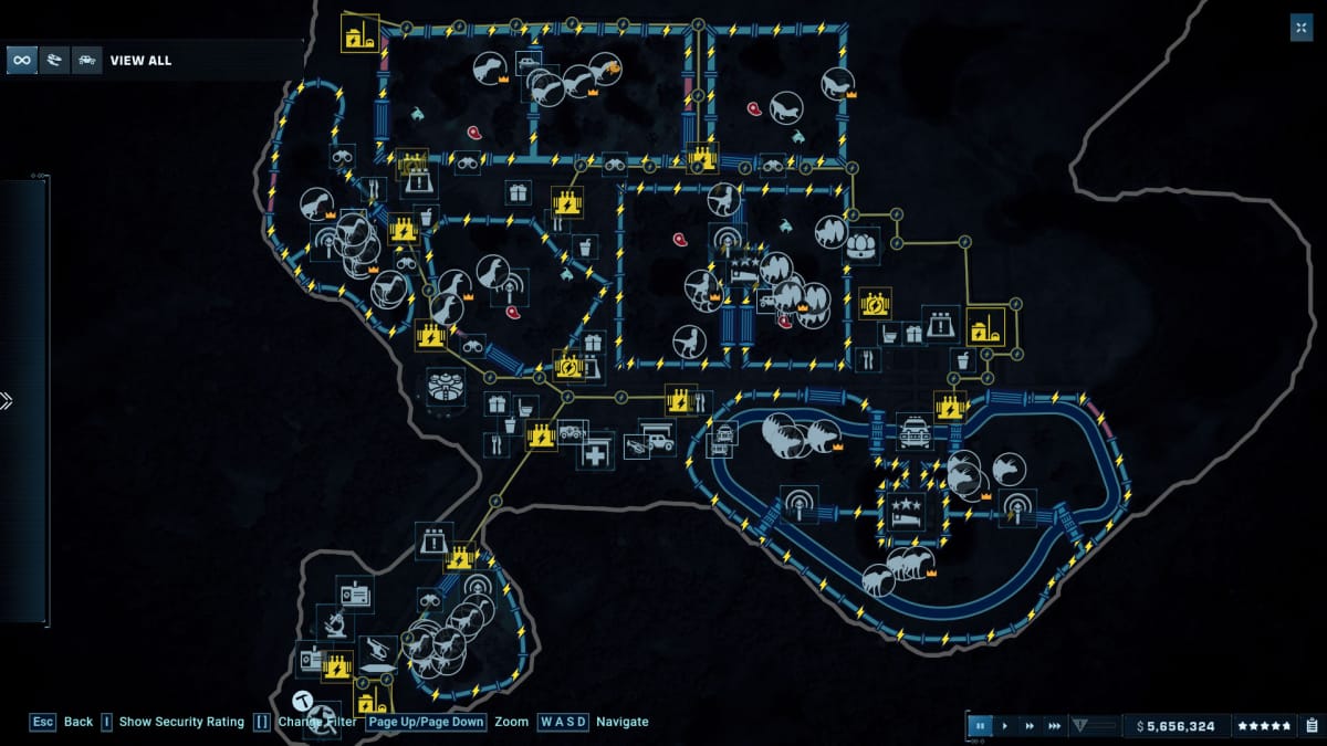 My complete Jurassic Park Chaos Theory map