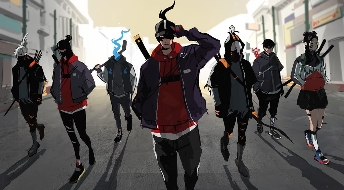 Concept art of the characters of Kemuri