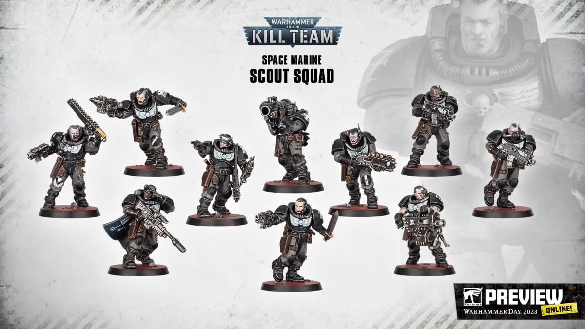 Space Marine Scout Squad Kill Team Miniatures.