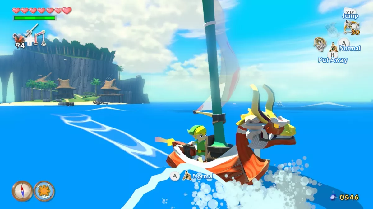 Sailing in The Wind Waker HD on the Wii U
