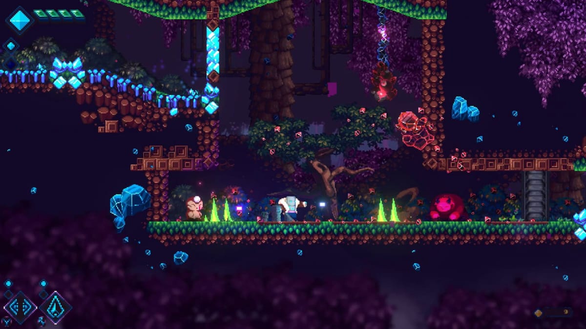 The protagonist fights two enemies they're surrounded by in LUCID