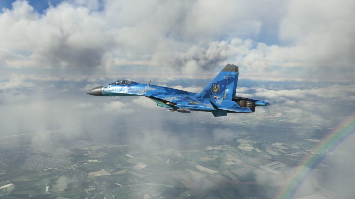 Microsoft Flight Simulator Su-27 Flanker in Ukrainian Air force colors