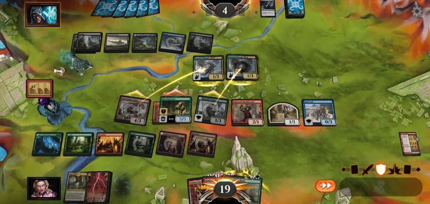 A screenshot of gameplay from Magic The Gathering Arena