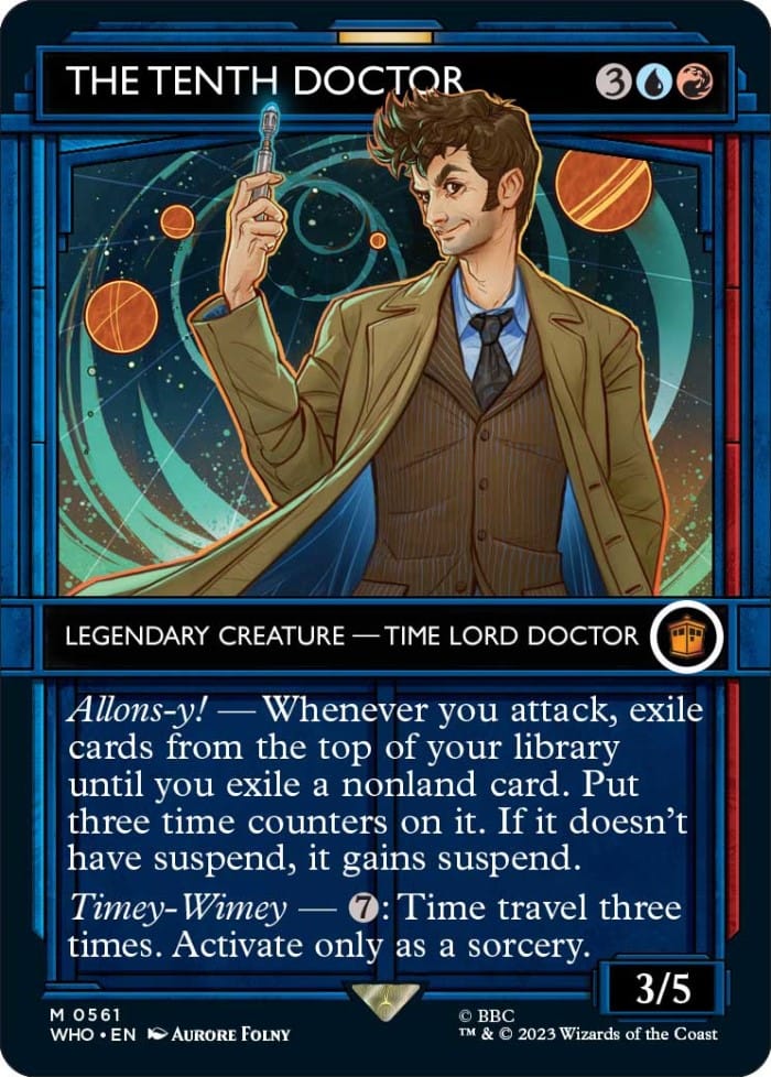 Artwork of The Tenth Doctor as a card from the Magic: The Gathering Doctor Who set