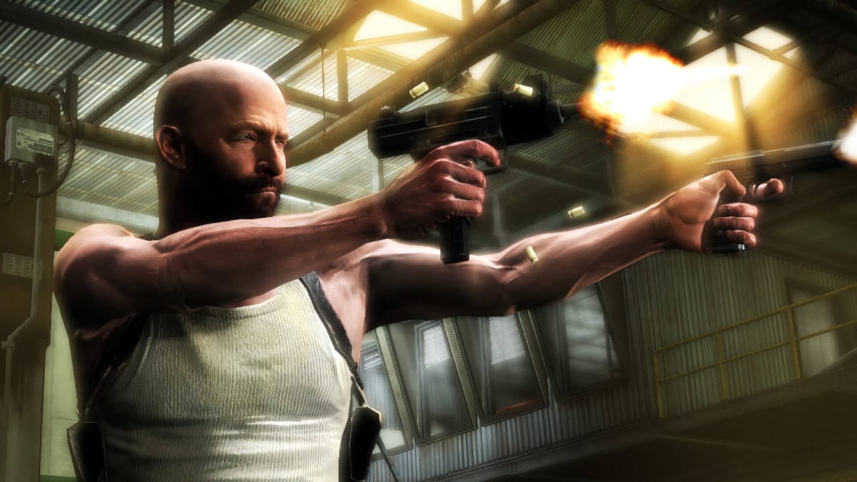 Max Payne, berömt röstad av James McCaffrey, avfyrade två vapen i Max Payne 3