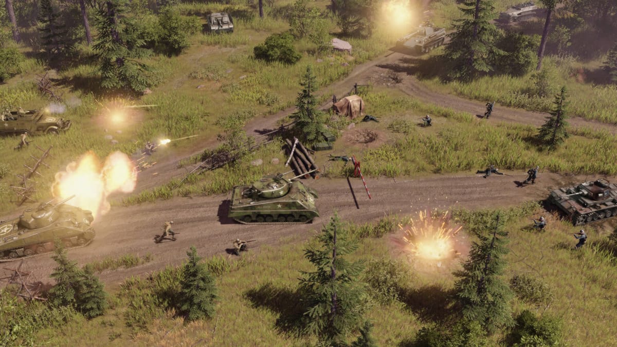 Tanks and infantry battle it out in Men of War 2