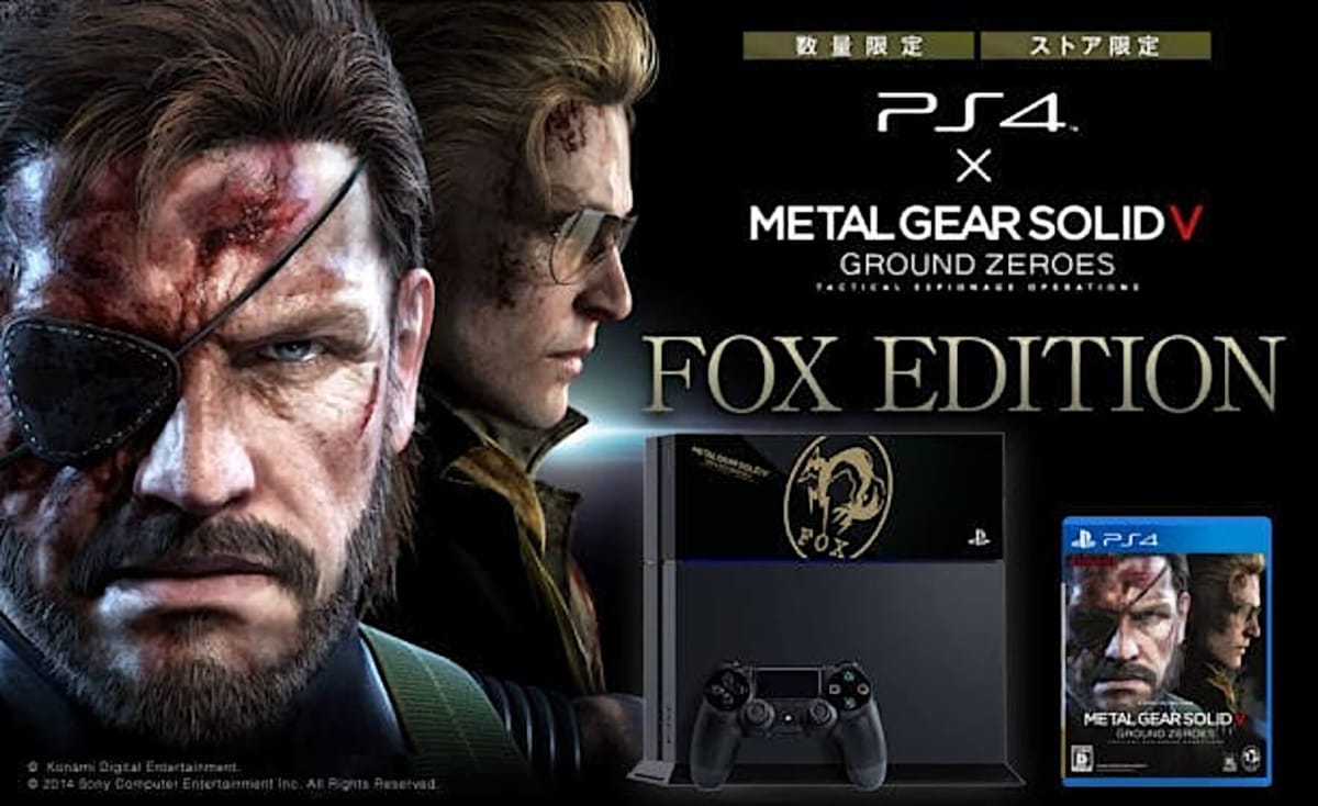 An image advertising the Metal Gear Solid V: Ground Zeroes PS4, which features Foxhound branding