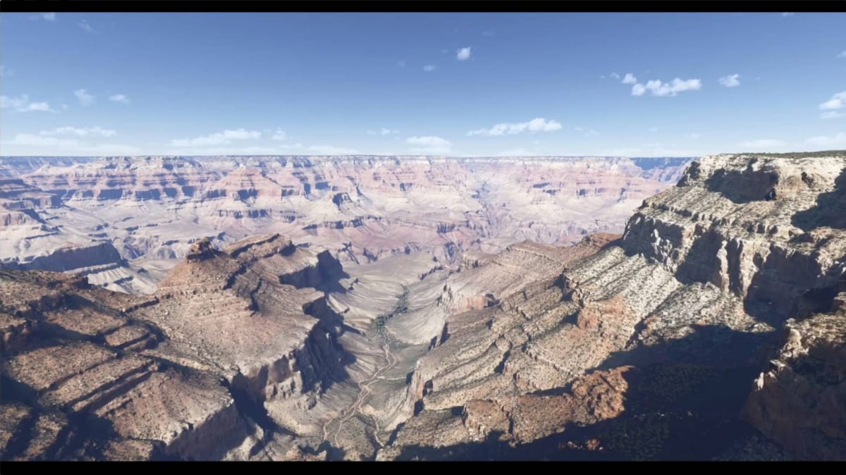 Schermata del Grand Canyon di Microsoft Flight Simulator 2024