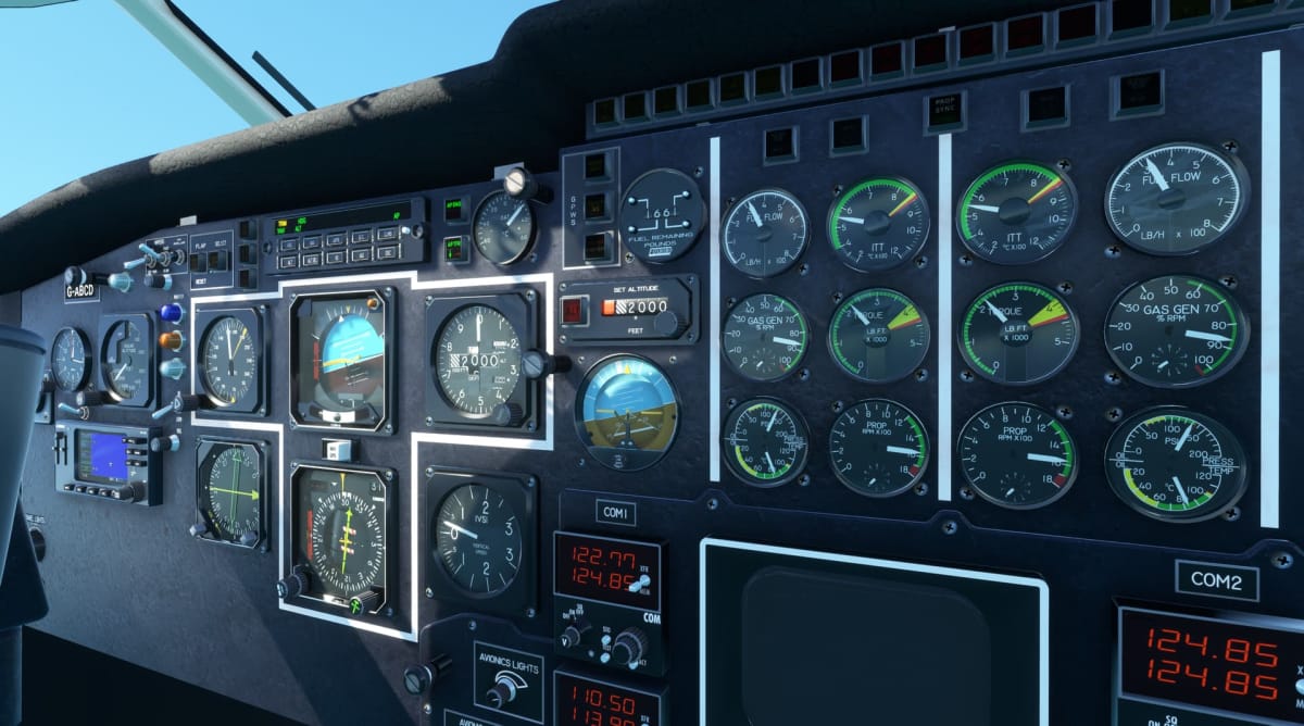 Microsoft Flight Short 330 Dashboard