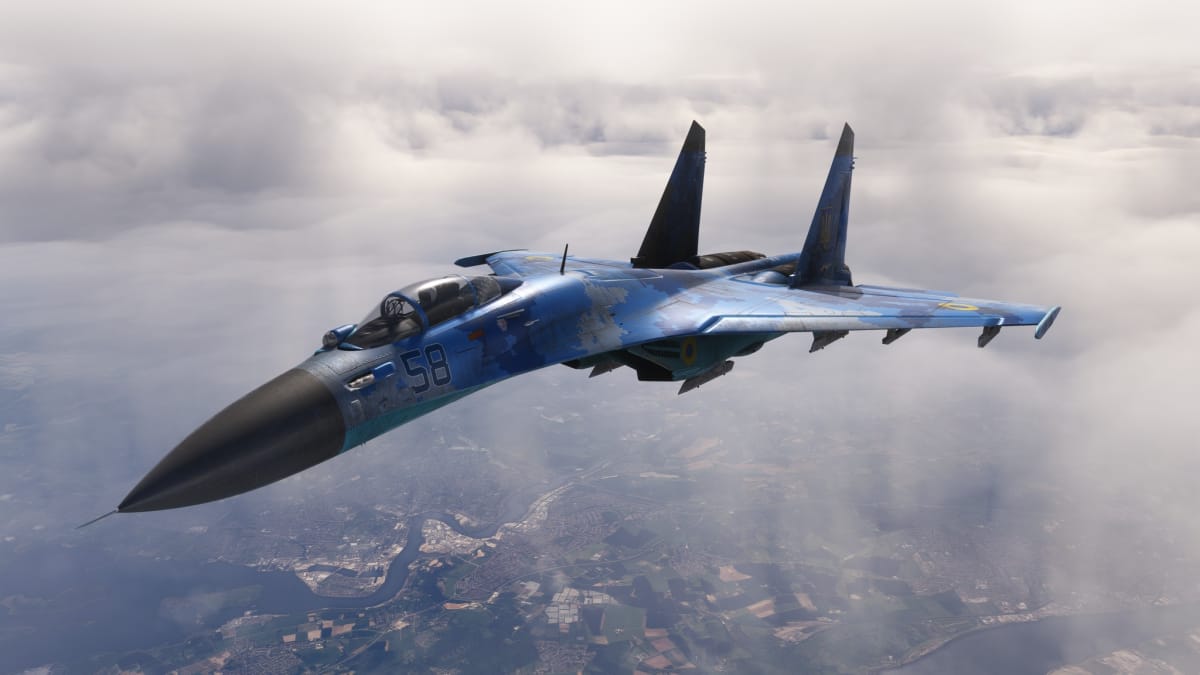 Microsoft Flight Simulator Su-27 Flanker in Ukrainian Air Force Livery