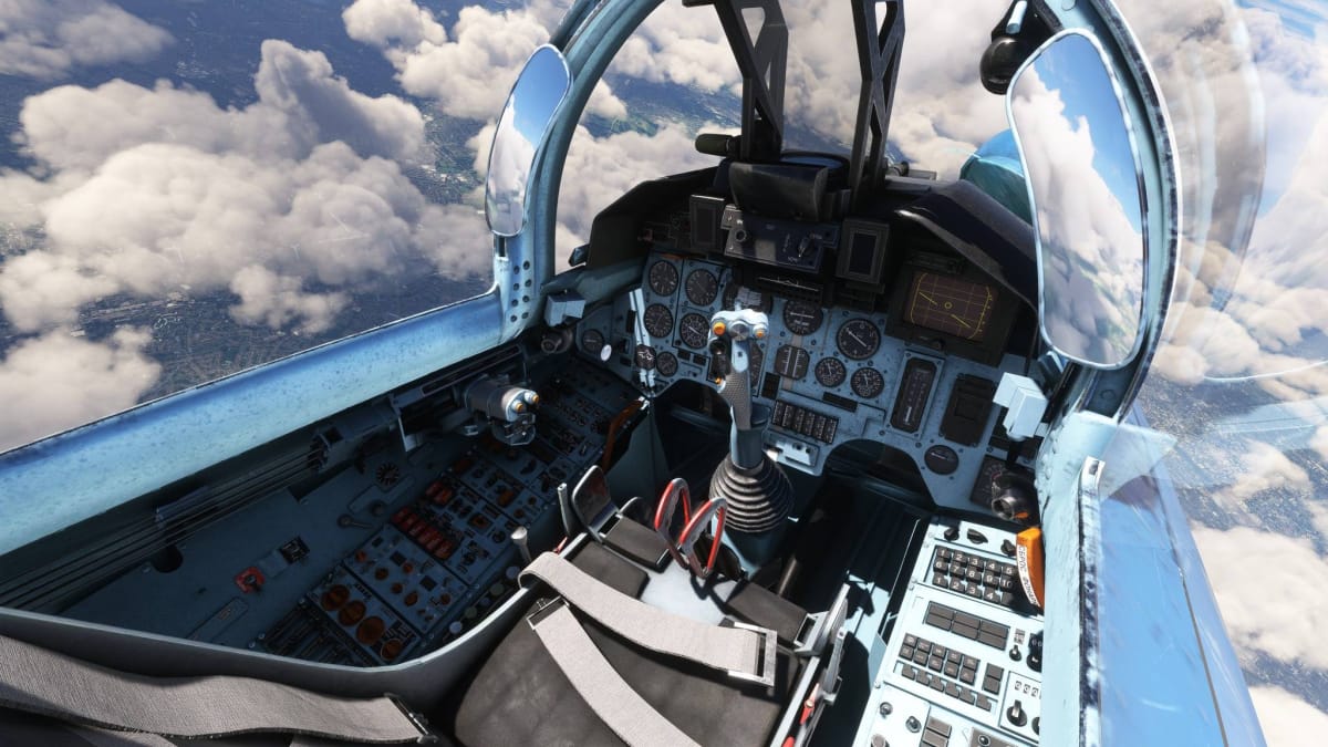 Microsoft Flight Simulator Su-27 Flanker in Cockpit Panel