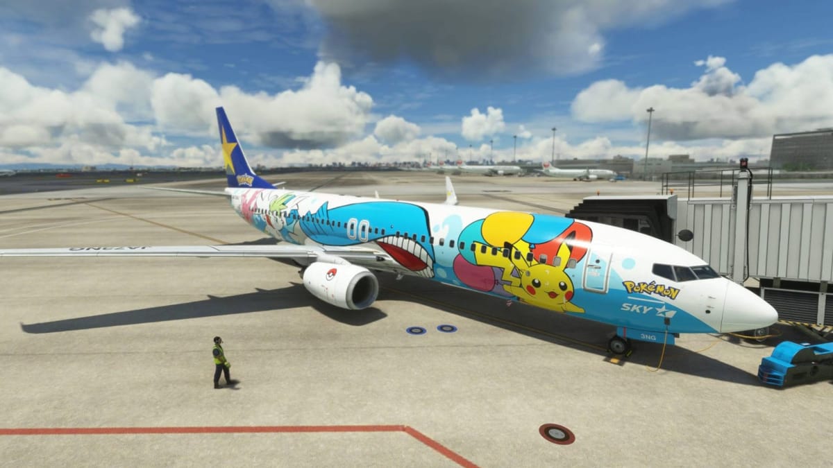 Microsoft Flight Simulator PMDG 737 Pikachu Jet 
