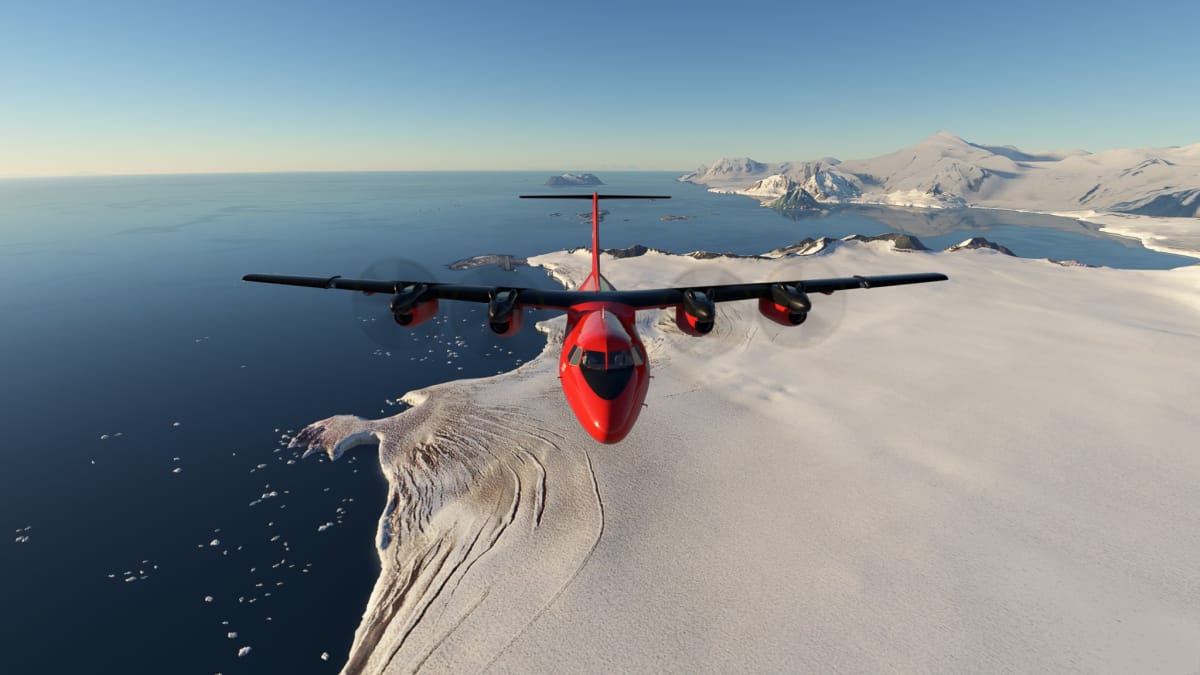 de Havilland Canada Dash 7 in British Antarctic Survey colors.