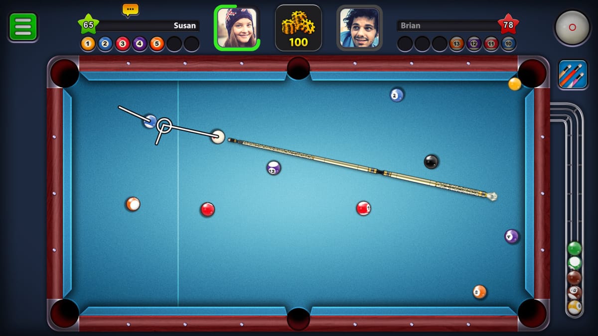 Two players playing the Miniclip game 8 Ball Pool, which has received UK ASA complaints related to loot boxes