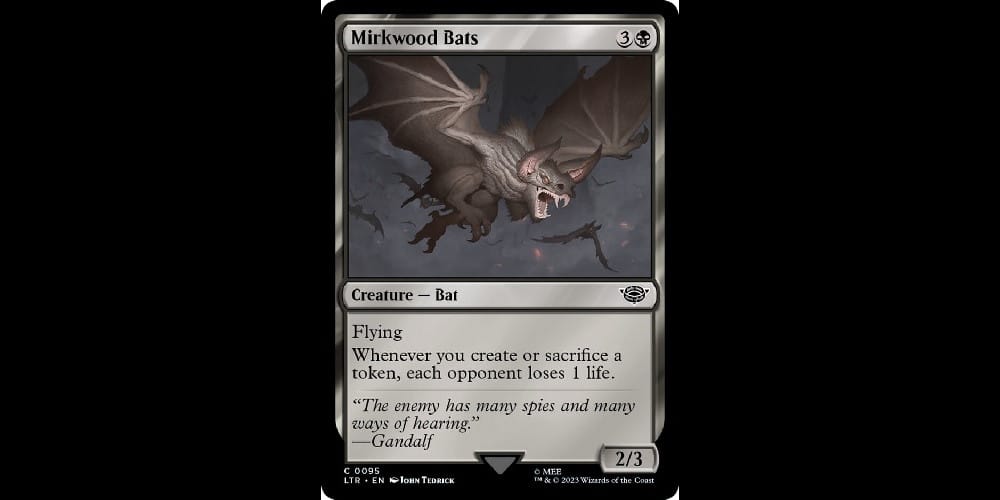 Mirkwood Bats a Tales of Middle-Earth MTG Starter Set Upgrade Card