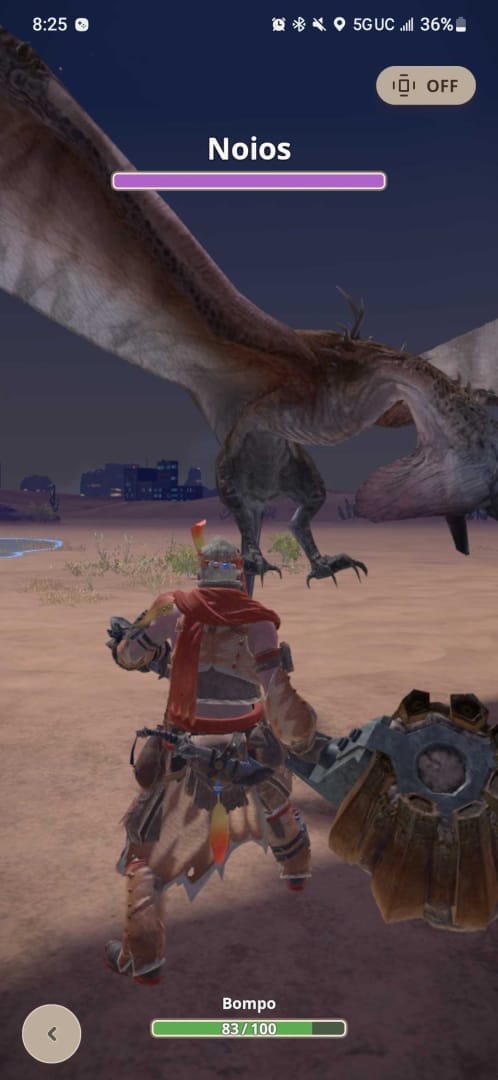 A hunter fights a Noios in Monster Hunter Now