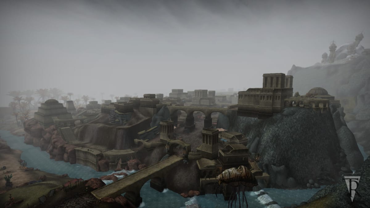 The city of Kragenmoor in the Morrowind mod Tamriel Rebuilt