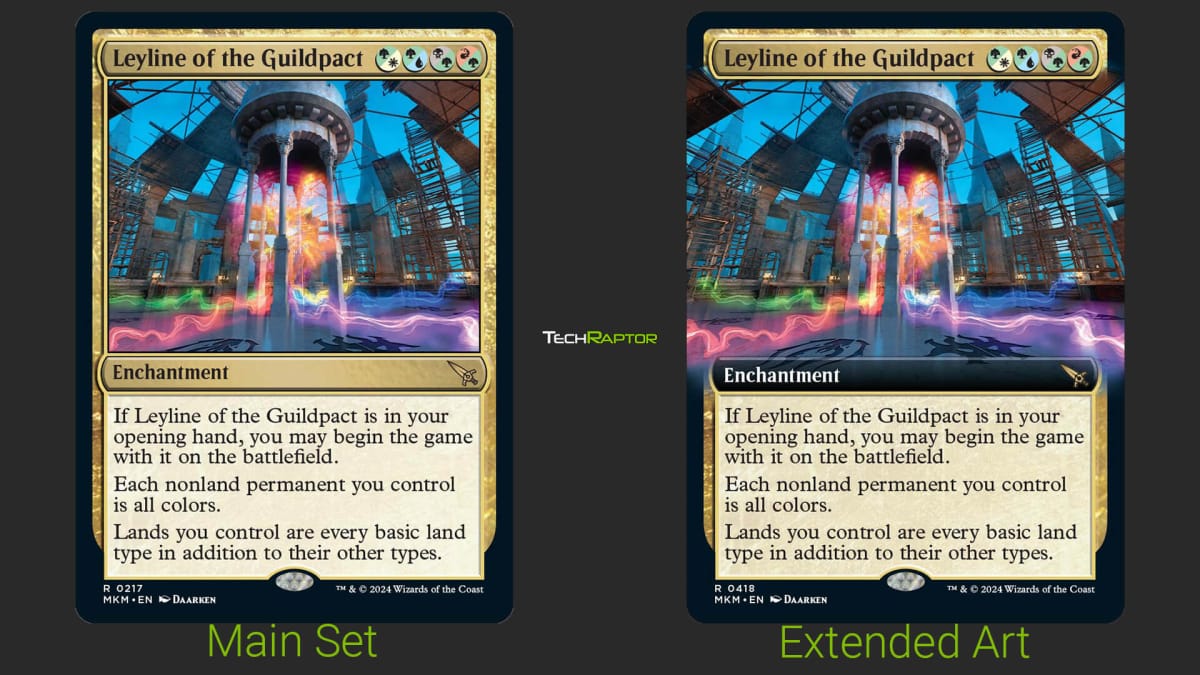 An image of the Magic: The GAthering card Leyline of the Guildpact from Murders at Karlov Manor - Both Main Set Card and Extended Art