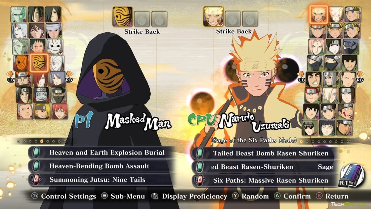 The character roster in Naruto X Boruto