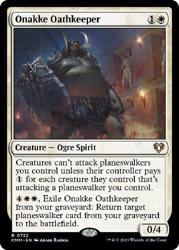 Onakke Oathkeeper one of the new Commander Masters cards