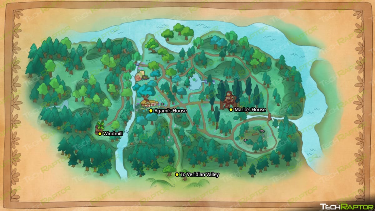 Paleo Pines Map and Locations Guide - Dapplewood Map with Locations
