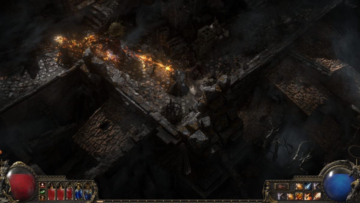 Firing a crossbow at enemies in Path of Exile 2