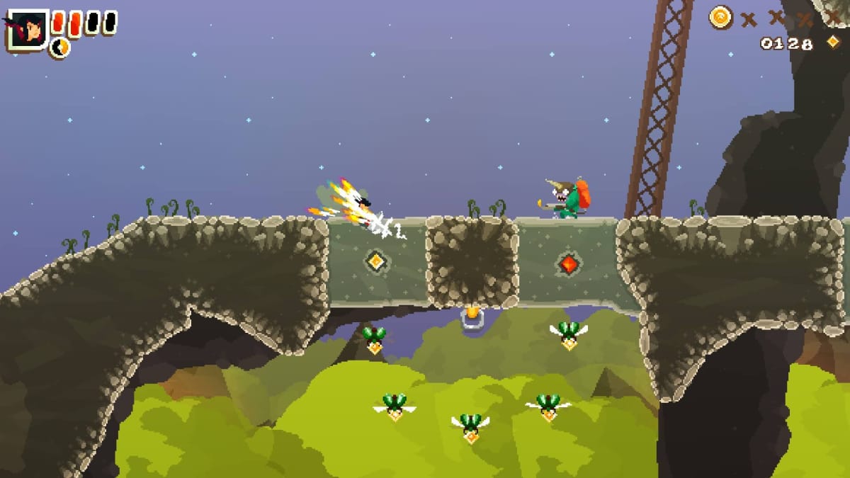 A Pepper Grinder level featuring digging and a hook mechanic. 