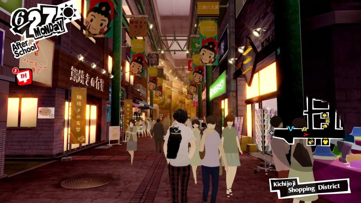 Joker walking through Tokyo in Persona 5