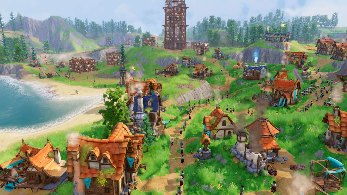 A bustling city in Pioneers of Pagonia