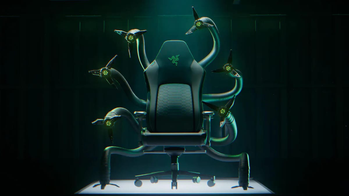 The Razer Cthulhu gaming chair, a prank for April Fools' Day 2024
