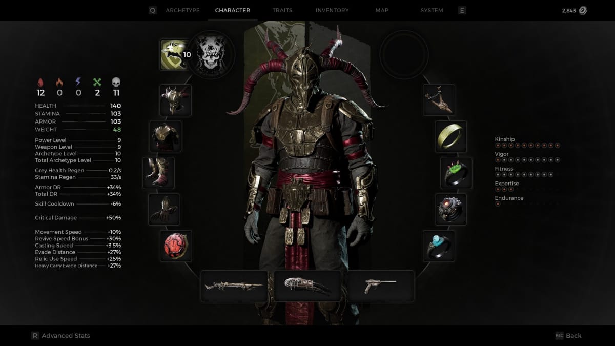 Image of the Remnant 2 Red Widow Armor Set