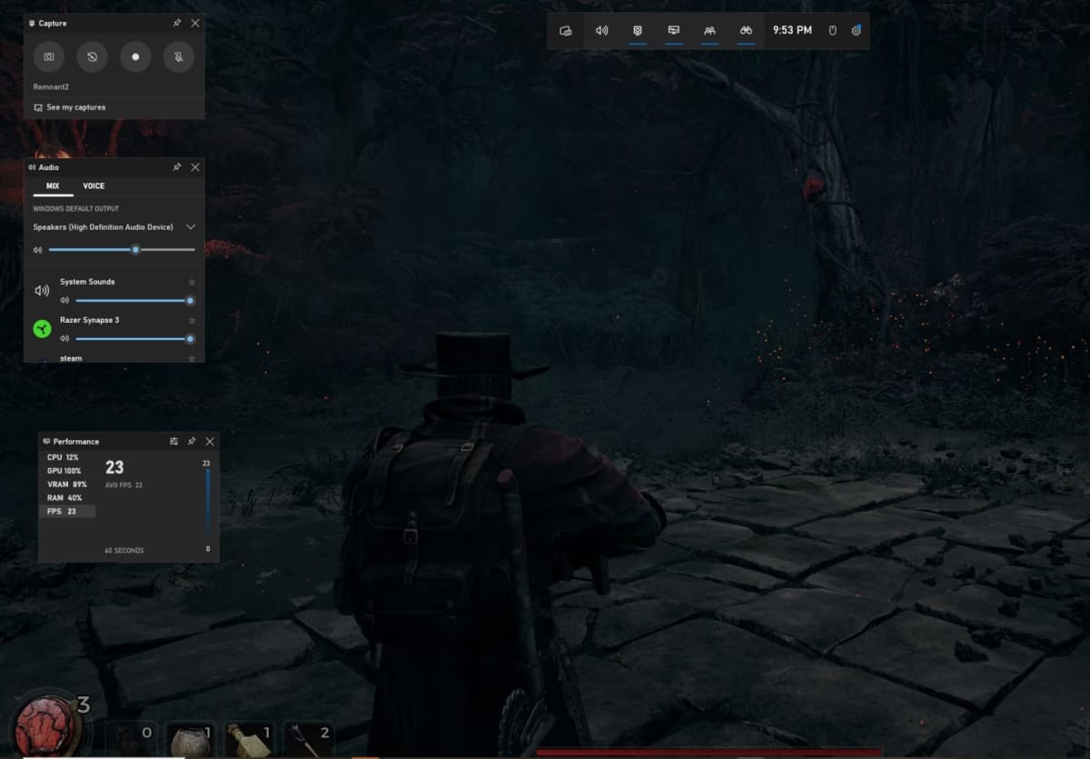 Remnant 2 running on Ultra Settings showing FPS 