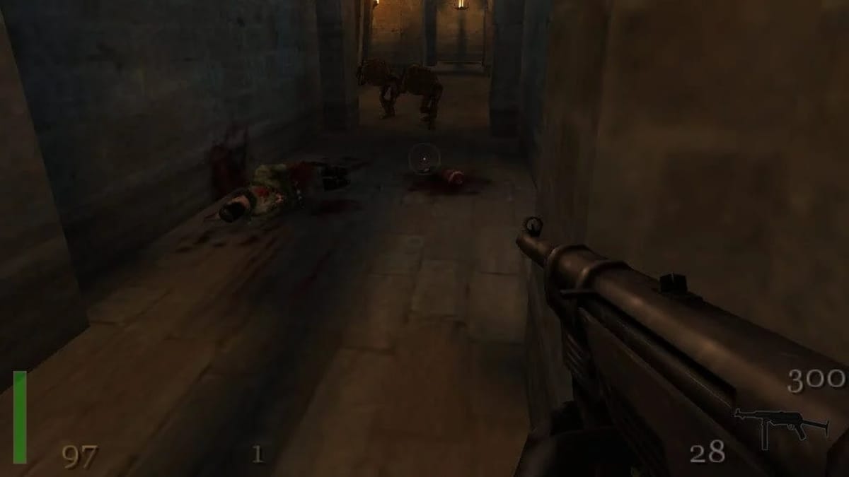A player can be seen holding a weapon