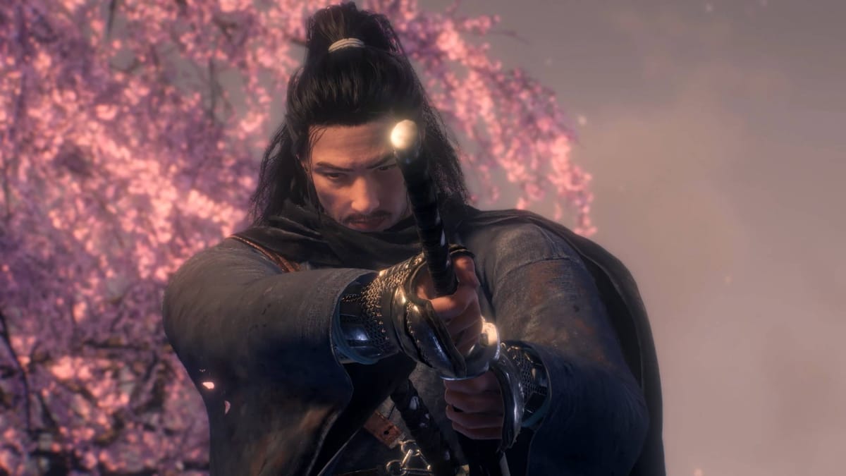 The roning and cherry blossoms in Rise of the Ronin