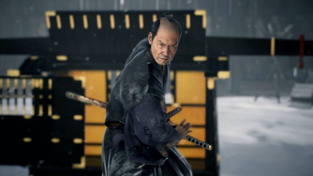 Naosuke Ii about to draw his blade in Rise of the Ronin