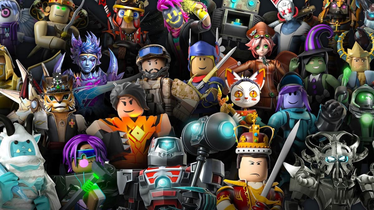 Many Roblox avatars themed around fantasy, sci-fi, anime, and more