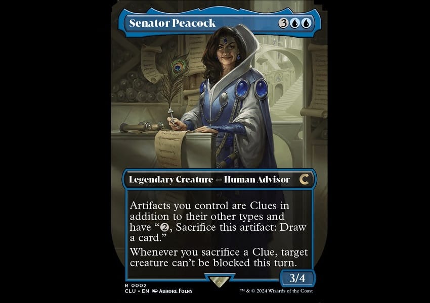 Senator Peacock on a black background