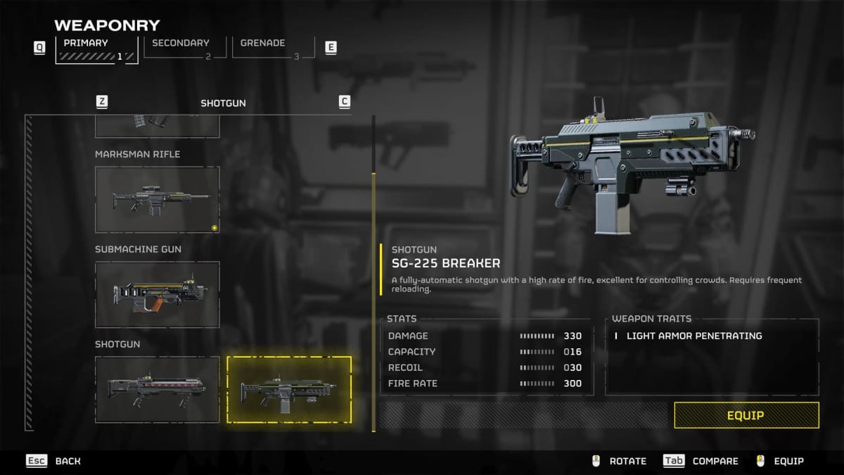 Image of the SG225 Shotgun in Helldivers 2