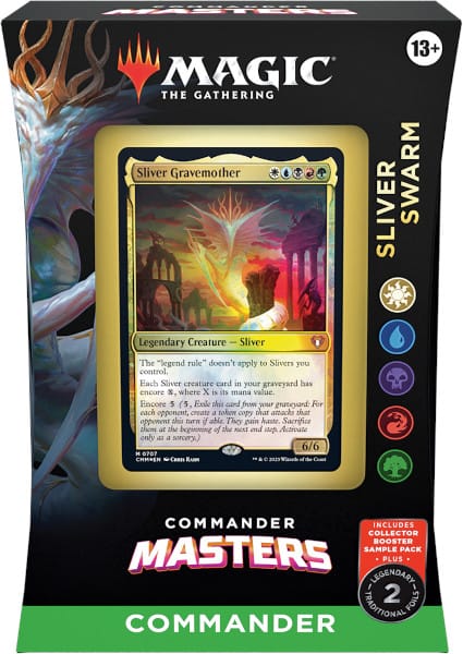 Sliver Swarm Deck Image With New Commander Masters Card