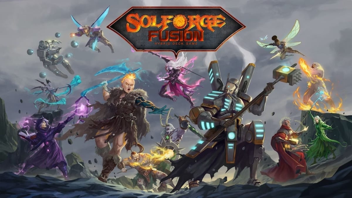 Key Art for SolForge Fusion Digital showing off a number of characters