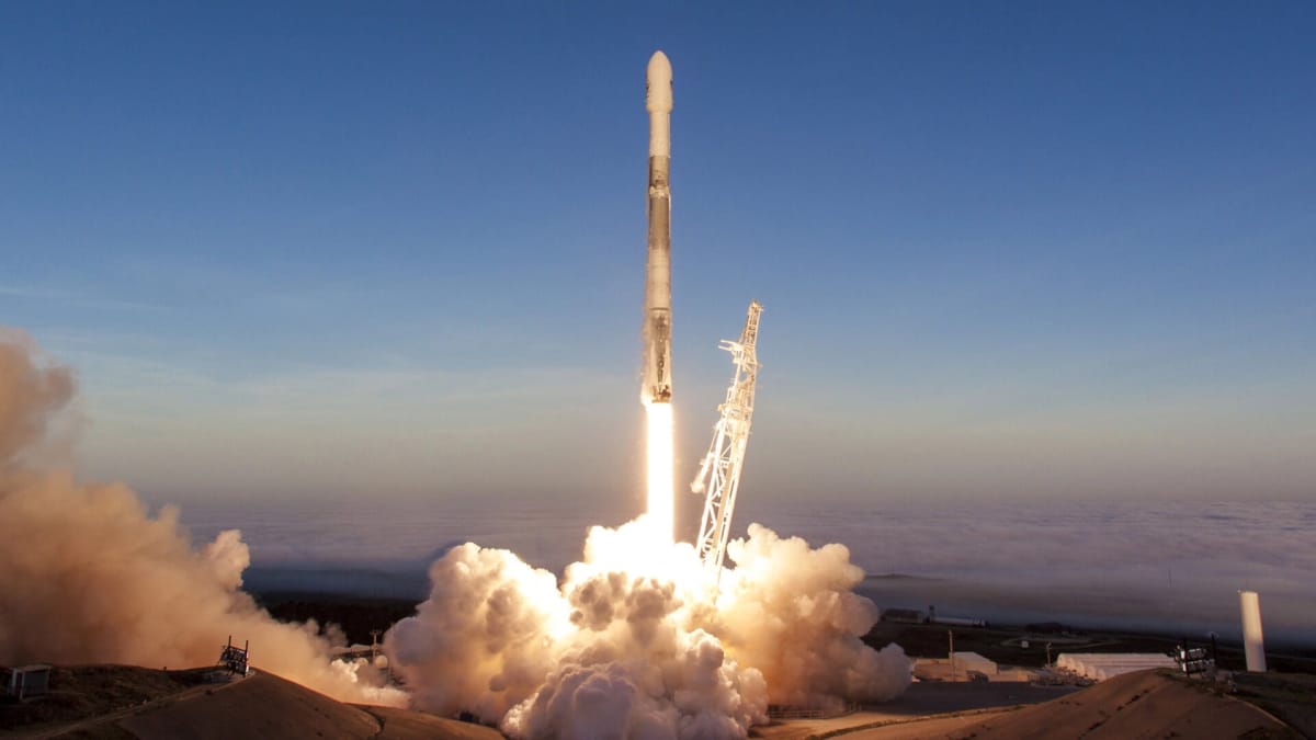 A rocket launching on the SpaceX program