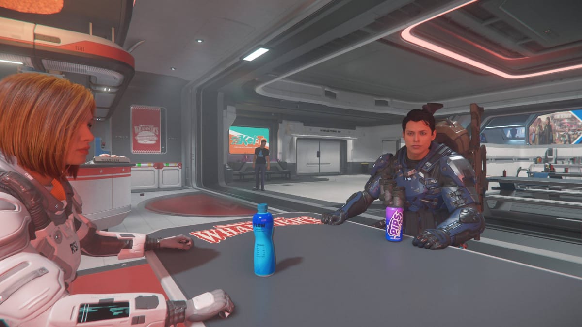 Sitting at Whammers on Orison in Star Citizen