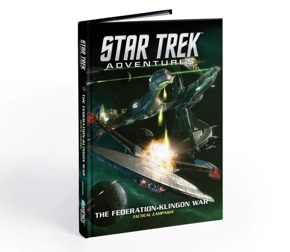 The book cover for Star Trek Adventures The Federation-Klingon War