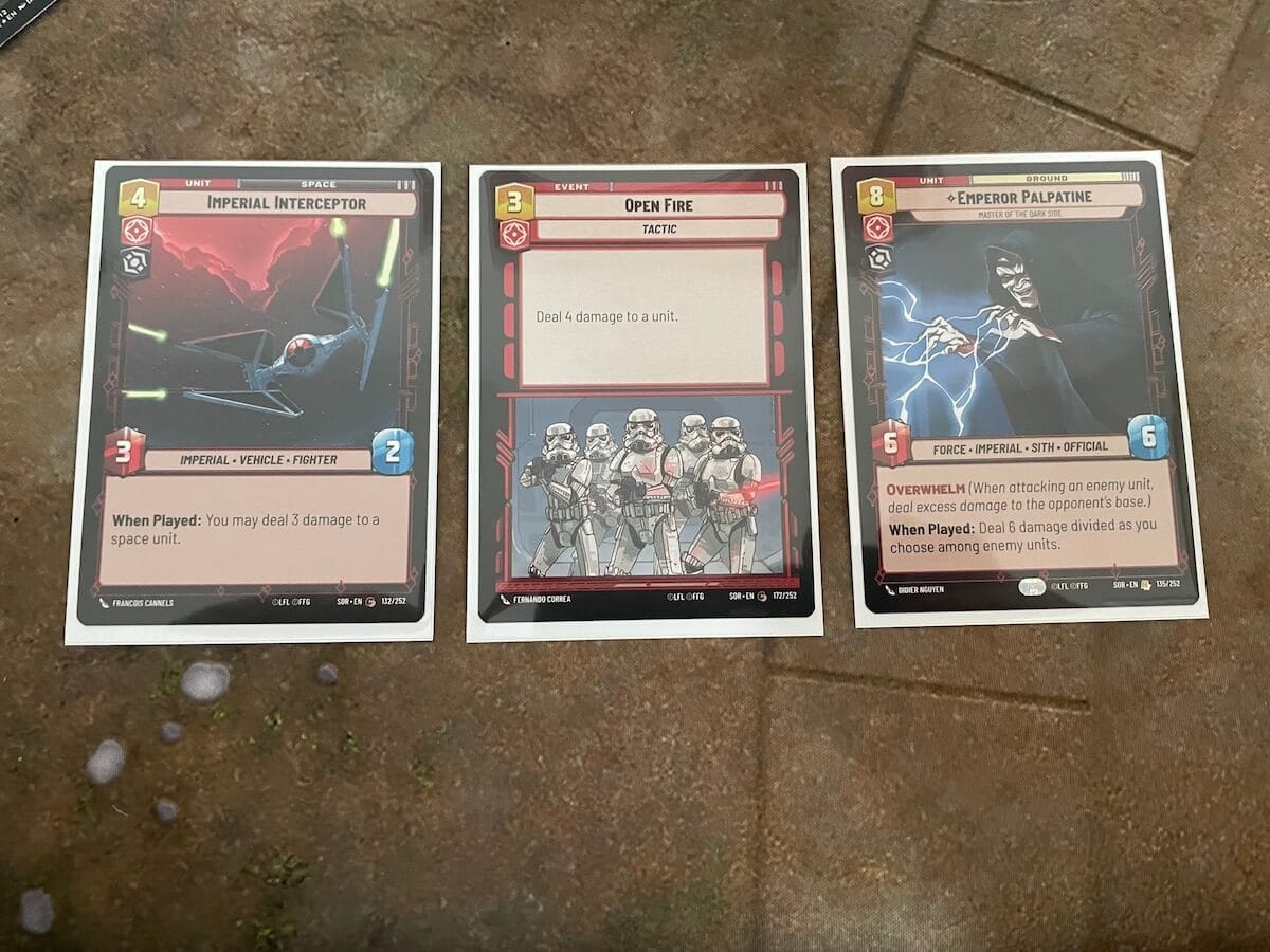 Star Wars Unlimited cards bring out reds aggression