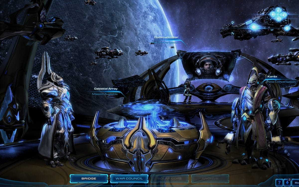 A screenshot from Starcraft 2