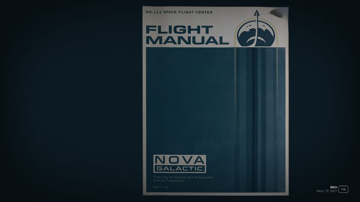 Issue of Nova Galactic Manual in Starfield
