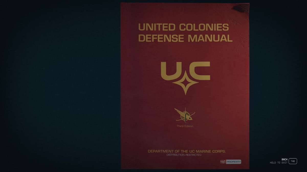 Issue of UC Defense Manual in Starfield