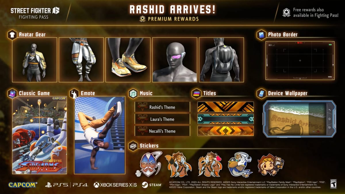 Street Fighter 6 Preparing for Rashid Fighting Pass