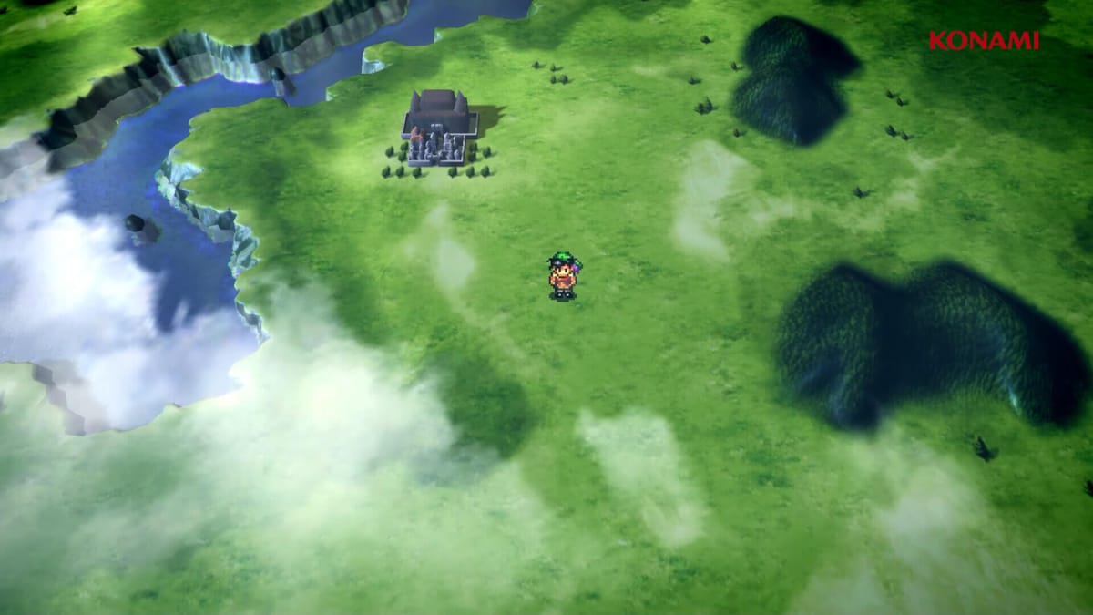 A tiny McDohl sprite on the world map in Suikoden I & II HD Remaster